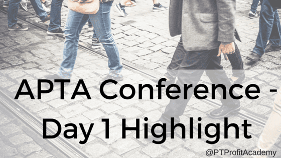 APTA Conference - Day 1 Highlight